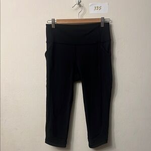 Lululemon Athletica Black Slim-Cut Leggings two types of fabric